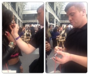 Make up mole was magically made up by a make up genius in the NYX queue. He literally whipped out his brush and some bright green eye shadow that he’d just brought  and performed a miracle. Will definitely be visiting him in Liverpool. Micheal Perks is the name.